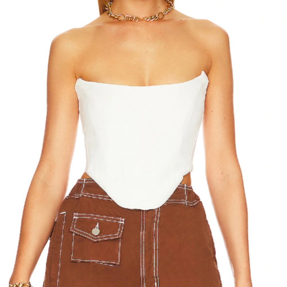 Bardot Marine Marnie Corset Bustier - NWT - Orchard White - Size 4 Small